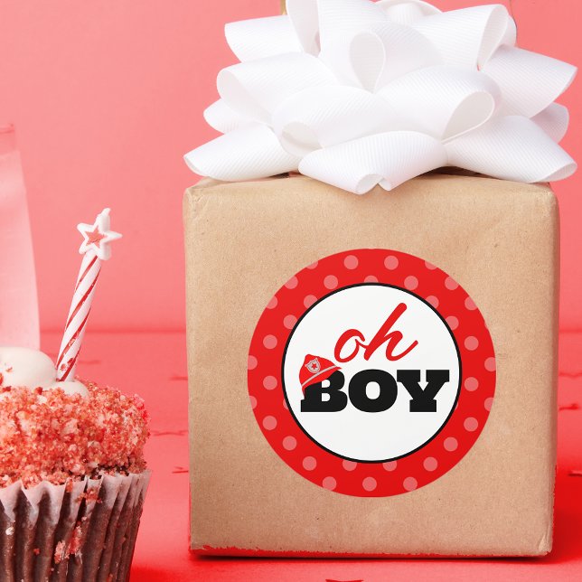 Adesivos de festa de baby shower 'Caminhão de bomb (Criador carregado)