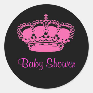 Adesivos de festa de bebê da princesa rosa quente