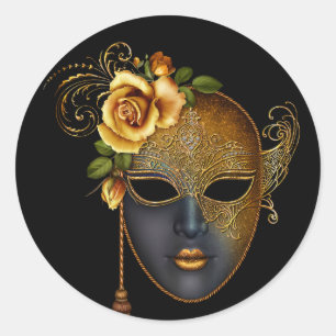 Adesivos de Festa de Mascarada Ouro Preto