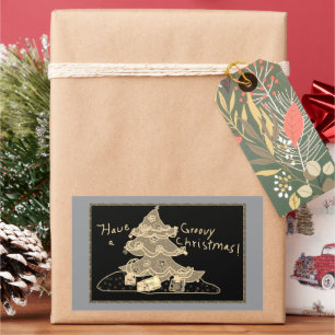 Adesivos de festa de Natal Groovy