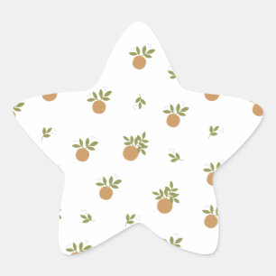 Adesivos de festa laranja Little Cutie