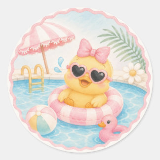 Adesivos de Festa na Piscina com Patos | Aniversár