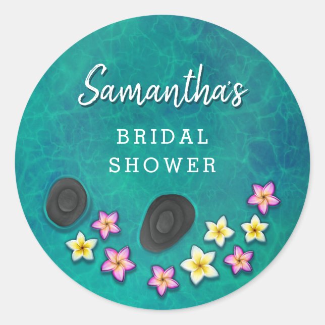 Adesivos de Festa Spa de Flores Flutuantes (Frente)