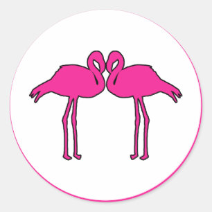 Adesivos de Flamingos Rosa