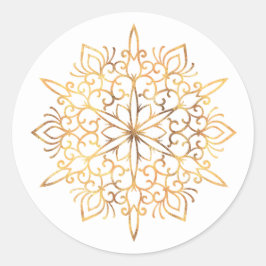 Adesivos de floco de neve em Dourado de Natal