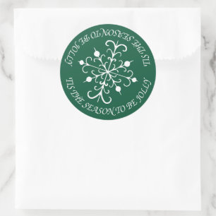 Adesivos de Floco de Neve Verde Escuro