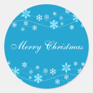 Adesivos de Flocos de Neve Azul