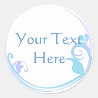 Adesivos de Flor Azul Personalizáveis