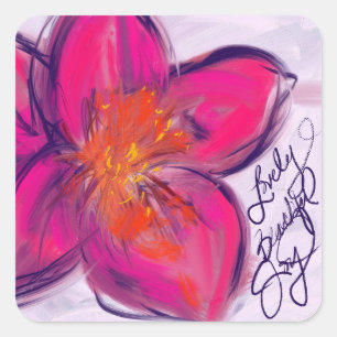 Adesivos de Flor Brilhante Adorável, Bonita, Alegr