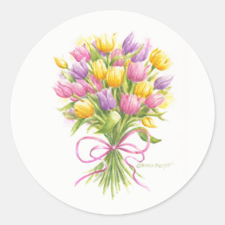 Adesivos de Flores Buquê de Tulipas