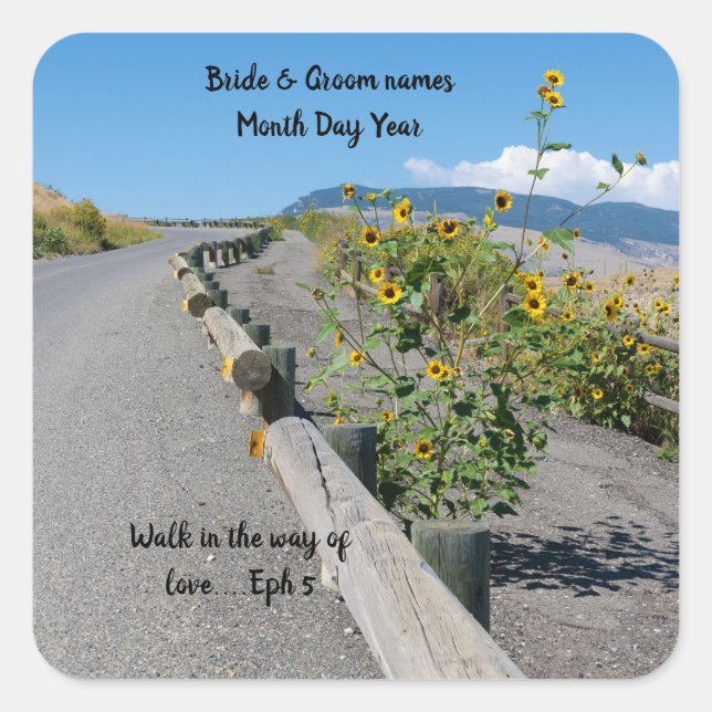 Adesivos de flores de estrada de montanha oeste co (Frente)