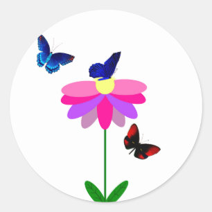 Adesivos de Flores e Borboletas