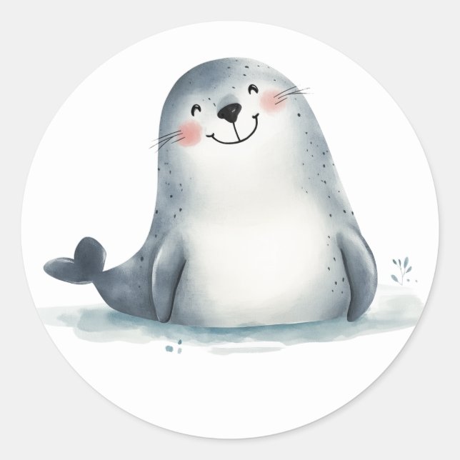 Adesivos de Foca Fofos (Frente)