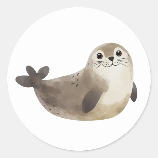 Adesivos de Foca Fofos (Frente)
