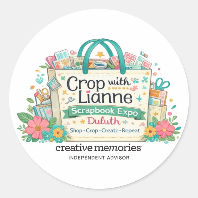 Adesivos de Folha da Scrapbook Expo 2026 (Frente)
