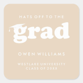 ADESIVOS DE FORMATURA BOLD RETRO CHAPÉUS PARA O GR