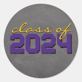 Adesivos de Formatura com Giz Purple e Gold