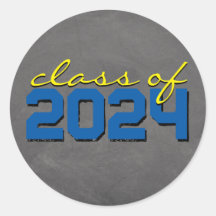 Adesivos de Formatura de Giz Escolar Azul Médio Am