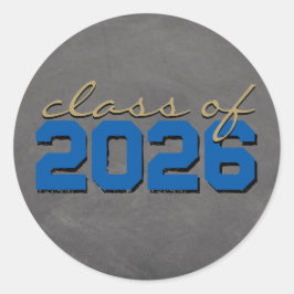 Adesivos de formatura em quadro-negro Azul Real e 