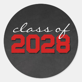 Adesivos de formatura em quadro-negro vermelho e b