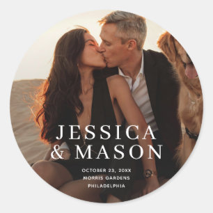 Adesivos de Fotos de Casamento Modernos e Elegante