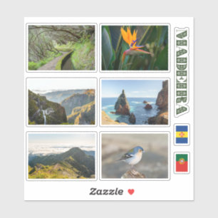 Adesivos de Fotos de Viagem para a Madeira Portuga