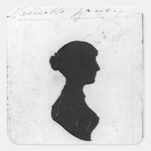 Adesivos de Fundo Silhueta de Jane Austen