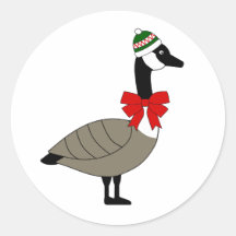 Adesivos de Ganso Canadense de Natal