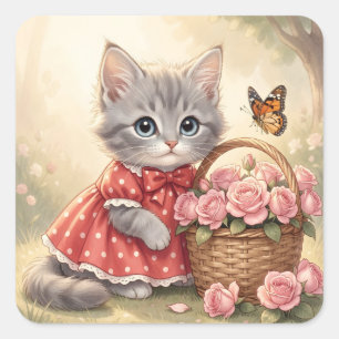 adesivos de gatinho adorável