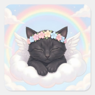 adesivos de gatinho anjo fofo