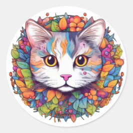 Adesivos de Gato Branco