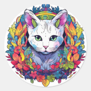 Adesivos de Gato Branco