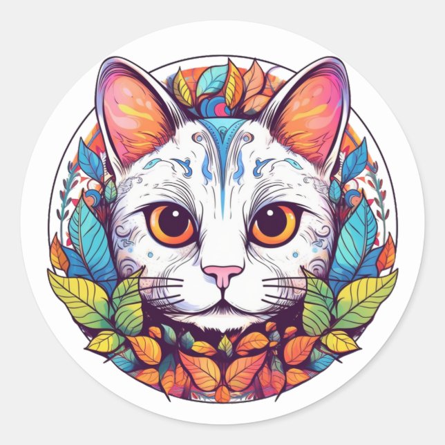 Adesivos de Gato Branco