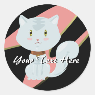 Adesivos de Gato Branco