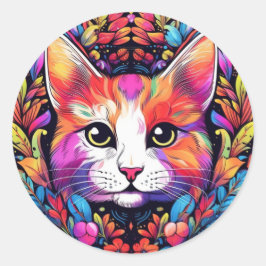 Adesivos de Gato Colorido