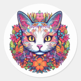 Adesivos de Gato Coloridos