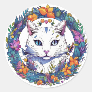 Adesivos de Gato Coloridos