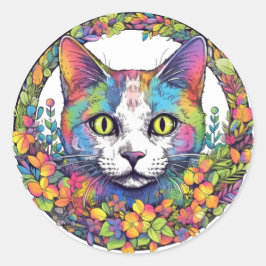 Adesivos de Gato Coloridos
