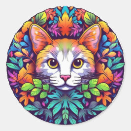 Adesivos de Gato Coloridos