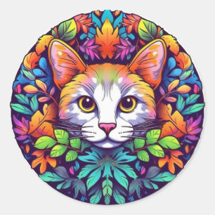 Adesivos de Gato Coloridos