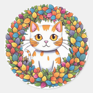 Adesivos de Gato Coloridos