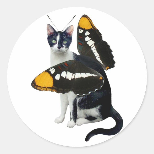 Adesivos de Gato de Borboleta (Frente)