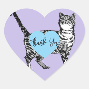 Adesivos de Gato Malhado Roxo Gatos fofos Conjunto