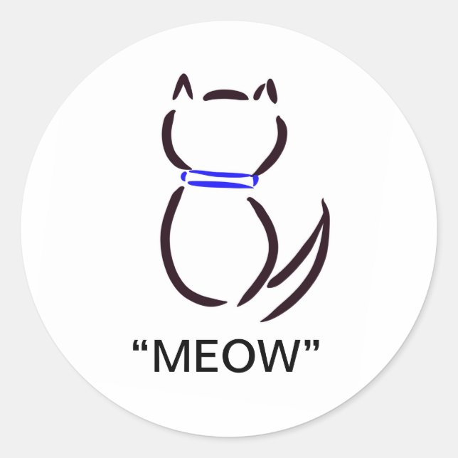 Adesivos de Gato Preto (Frente)