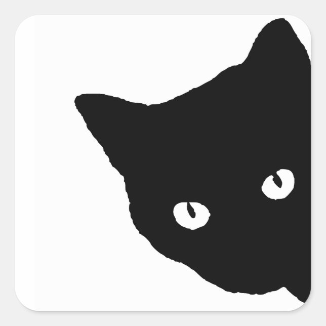 Adesivos de Gato Preto (Frente)