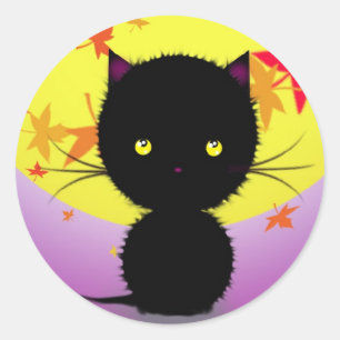Adesivos de Gato Preto do Halloween