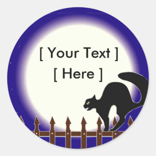 Adesivos de gatos do Dia das Bruxas Personalizados