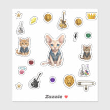 Adesivos de Gatos Punk Reais
