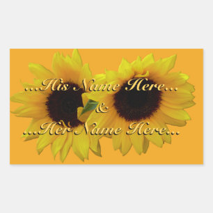 Adesivos de girassol personalizados