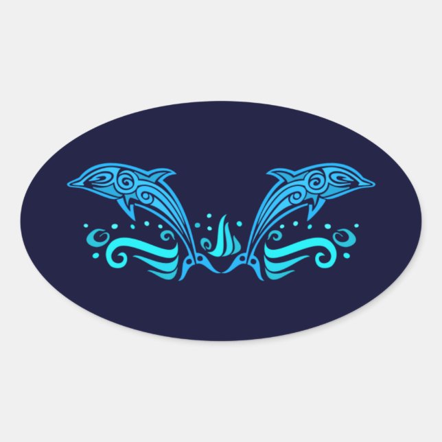 Adesivos de golfinhos tribais (Frente)